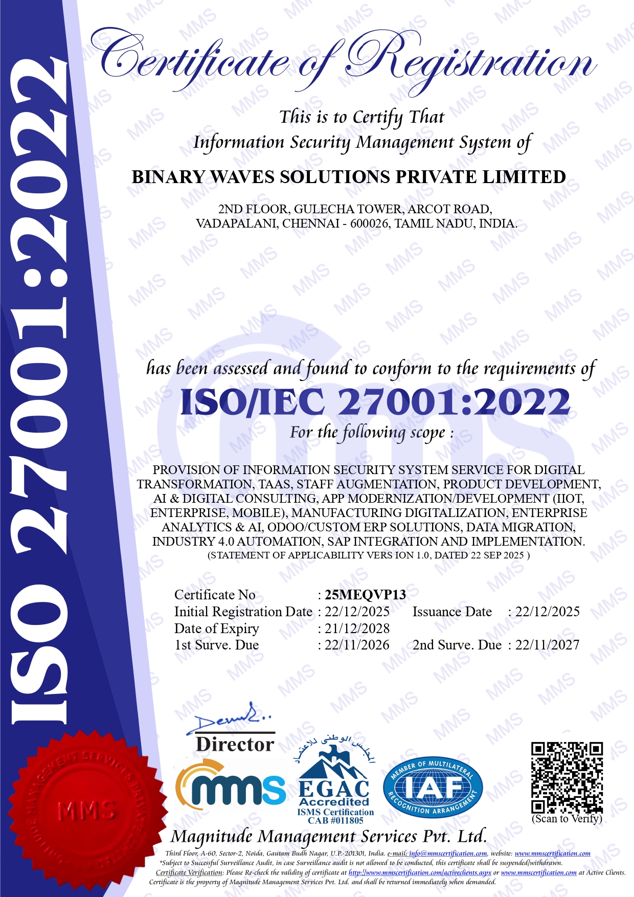 Binary Waves Solutions
